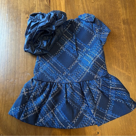 Janie and Jack Navy Plaid Baby Dress 12-18M NWT Holiday Party Outfit - Picture 8 of 9